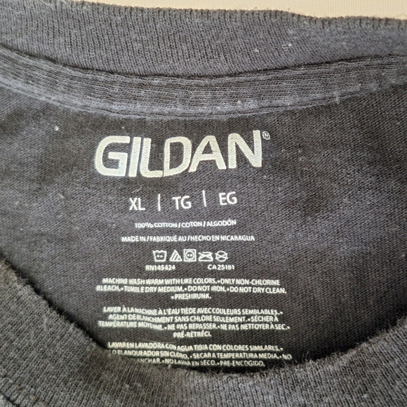 Gildan Black #1 Nephew Dinosaur Graphic T-Shirt, XL - Picture 4 of 9